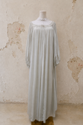1940s Elizabeth Arden Ivory Silk Peignoir with Lace Yoke