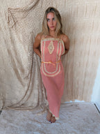 1912 Edwardian Cotton Peach Slip