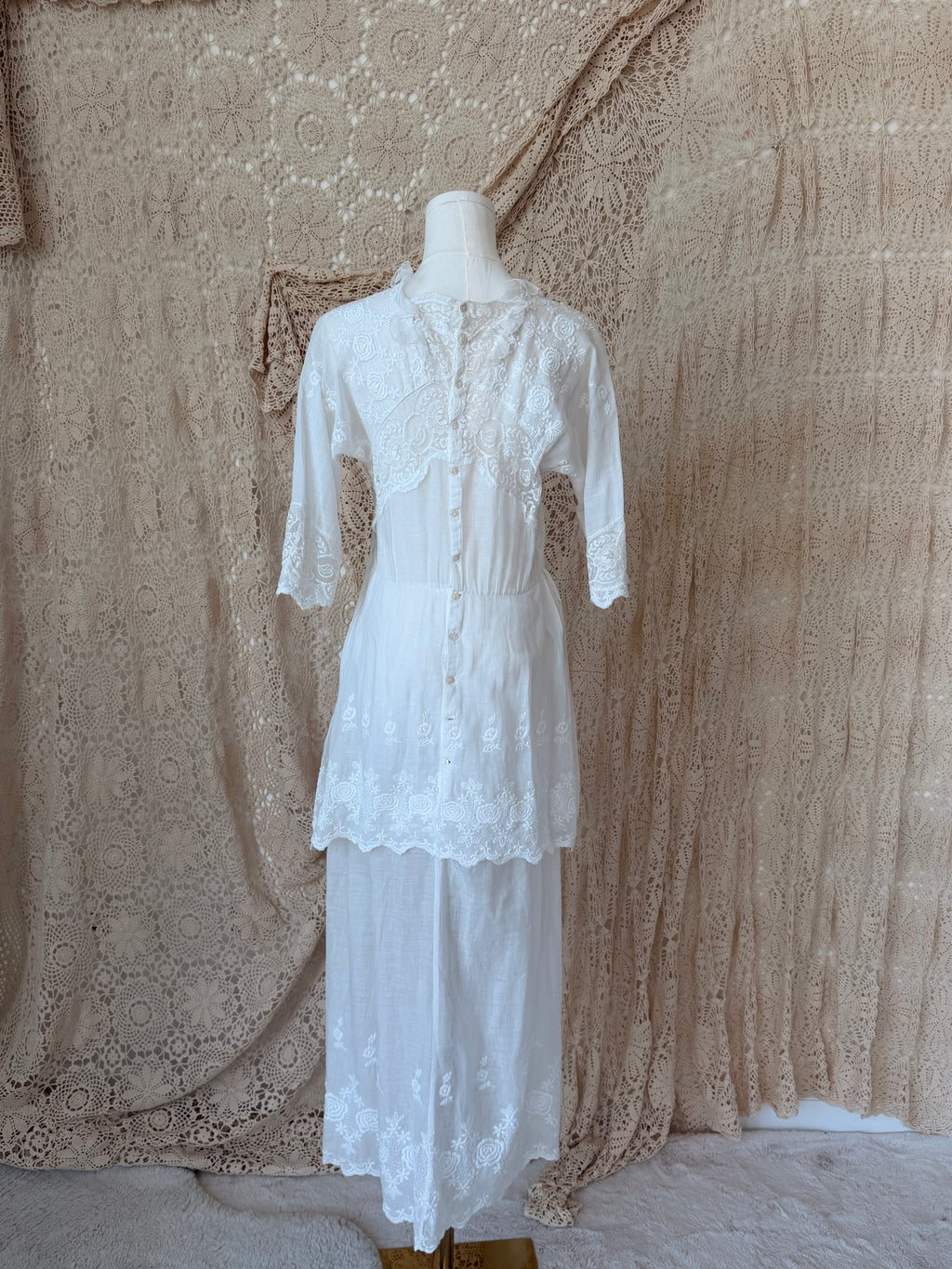 Edwardian Cotton Tea Dress