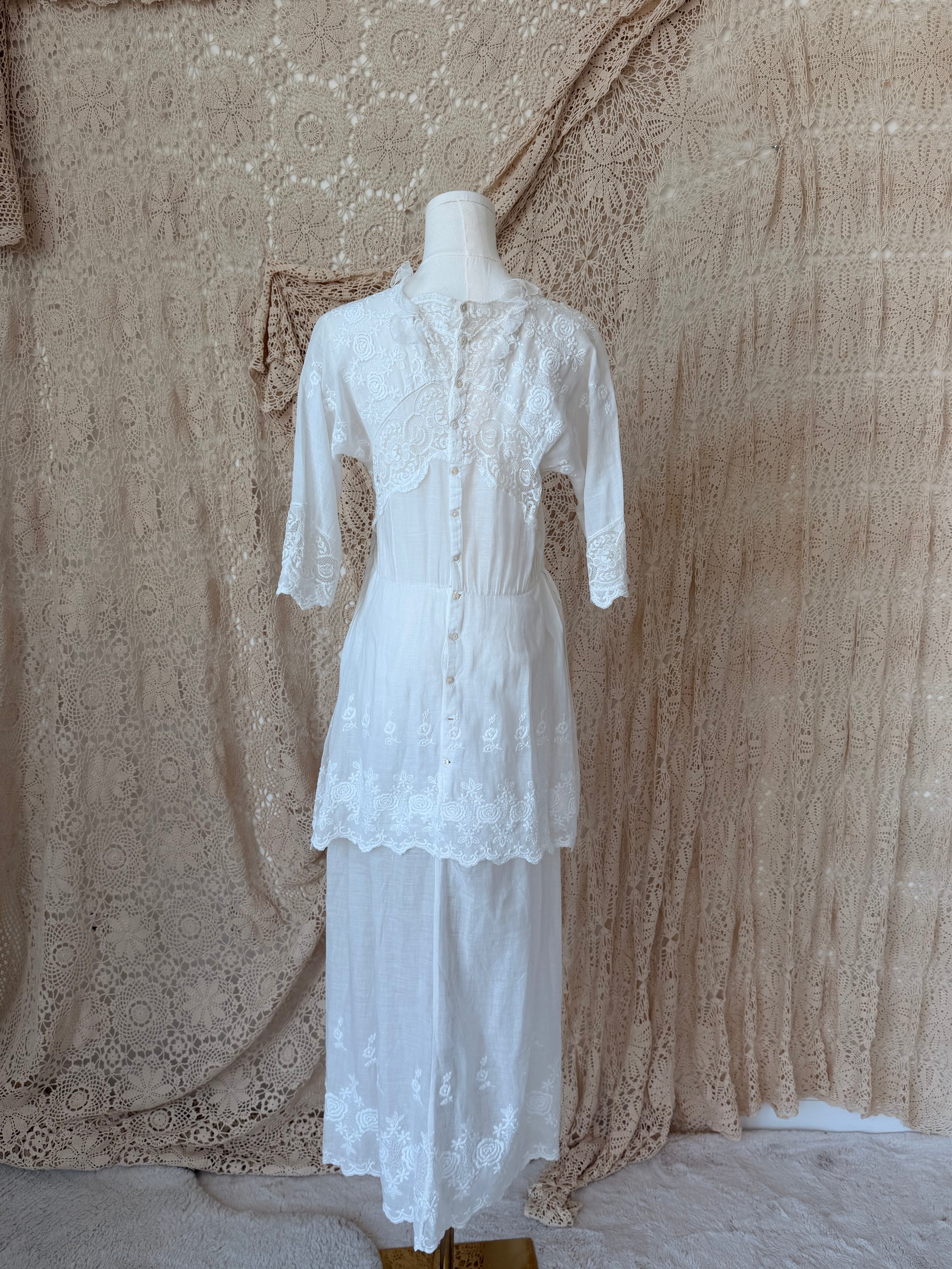 Edwardian Cotton Tea Dress