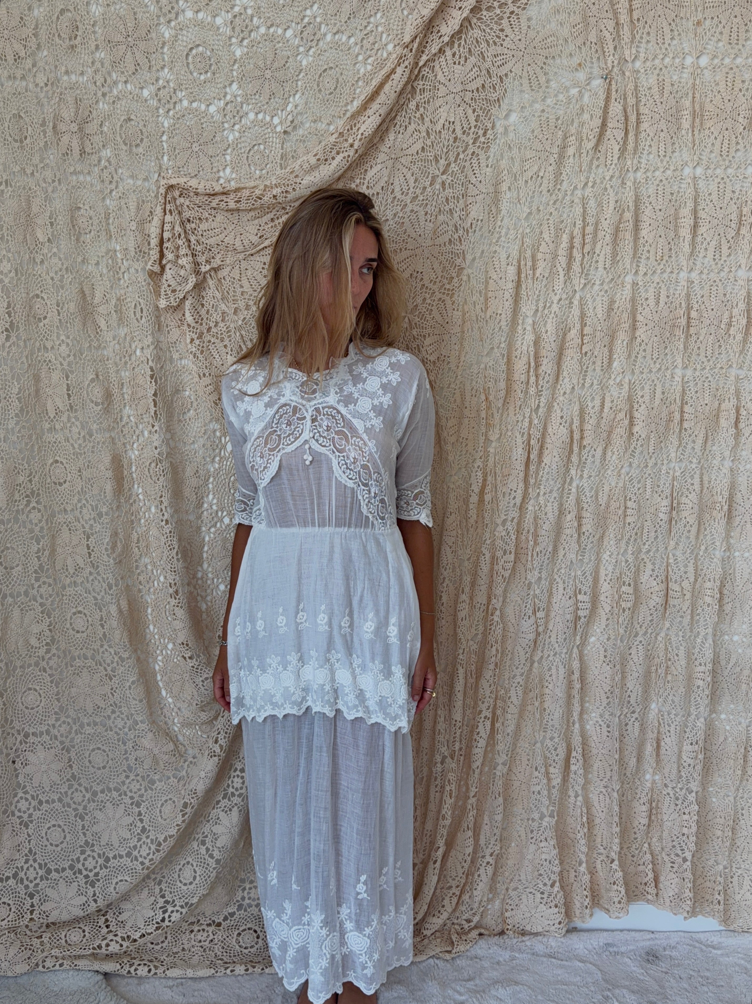 Edwardian Cotton Tea Dress