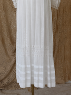 Edwardian White Lace Pintuck Dress