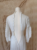 Edwardian White Lace Pintuck Dress