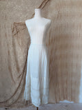 1900s Edwardian Cotton Petticoat with Crochet Lace Trim