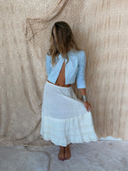 1900s Edwardian Cotton Petticoat with Crochet Lace Trim