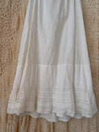 Edwardian Cotton Lace Tie Waist Petticoat
