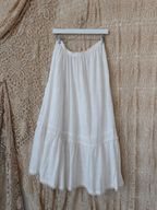 1930s Cotton Linen Lace Trim Underskirt