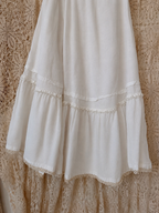 1930s Cotton Linen Lace Trim Underskirt
