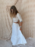 1930s Cotton Linen Lace Trim Underskirt